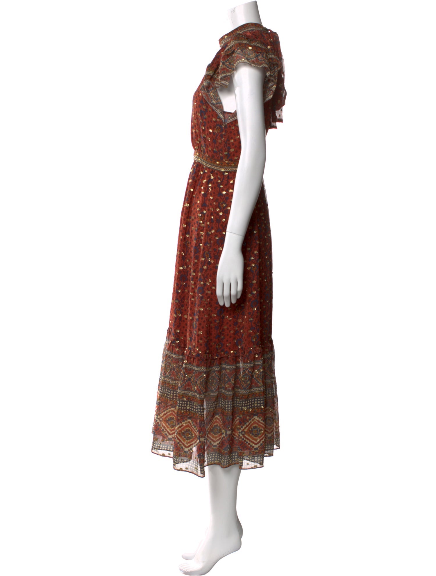 Ulla Johnson Silk Midi Length Dress