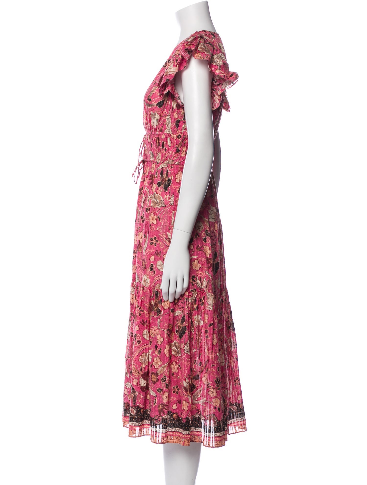 Ulla Johnson Floral Print Midi Length Dress