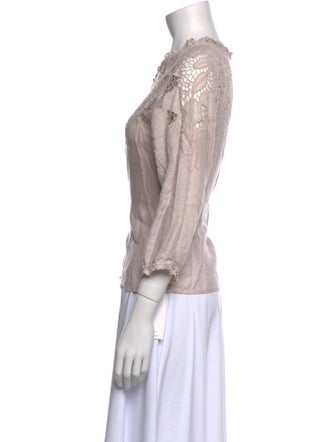 Ulla Johnson Linen Bateau Neckline Blouse