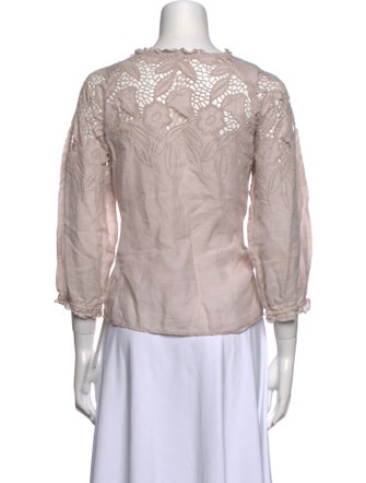 Ulla Johnson Linen Bateau Neckline Blouse