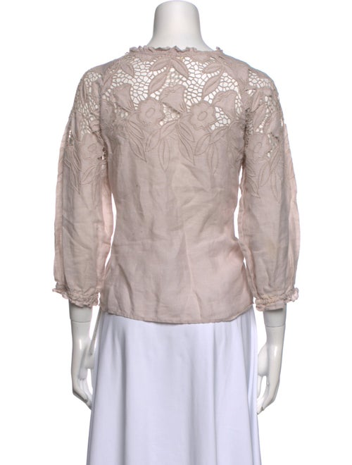 Ulla Johnson Linen Bateau Neckline Blouse