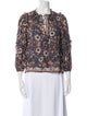 Ulla Johnson Floral Print V-Neck Blouse
