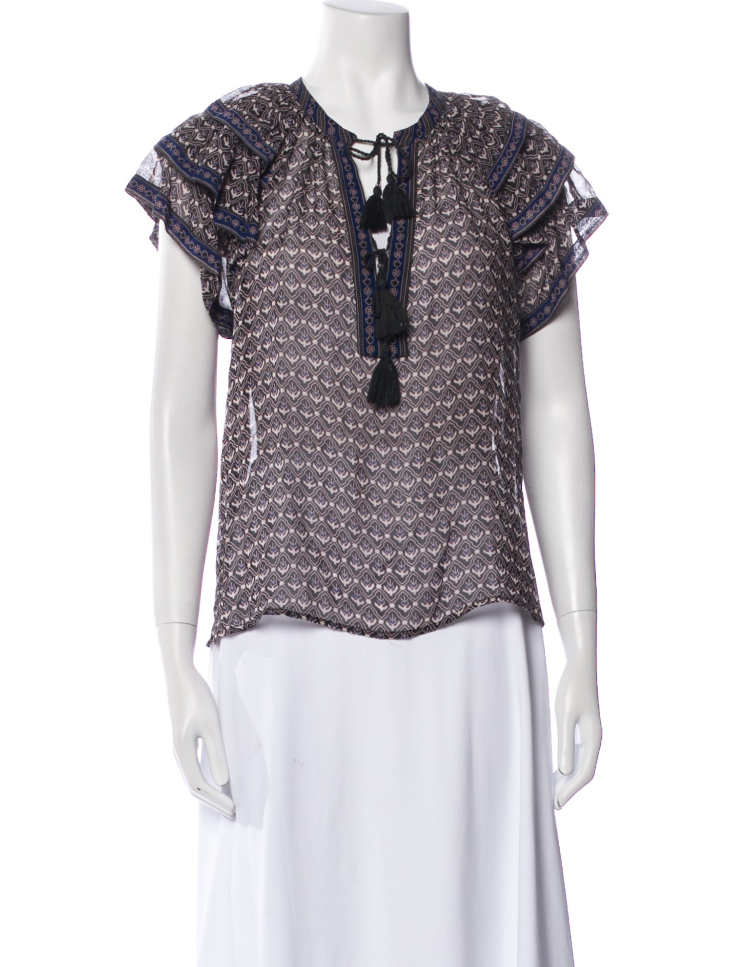 Ulla Johnson Silk Printed Blouse