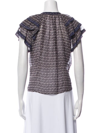 Ulla Johnson Silk Printed Blouse