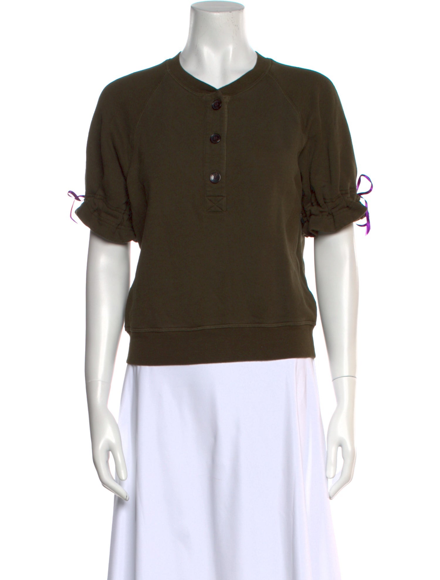 Ulla Johnson Crew Neck Short Sleeve Polo