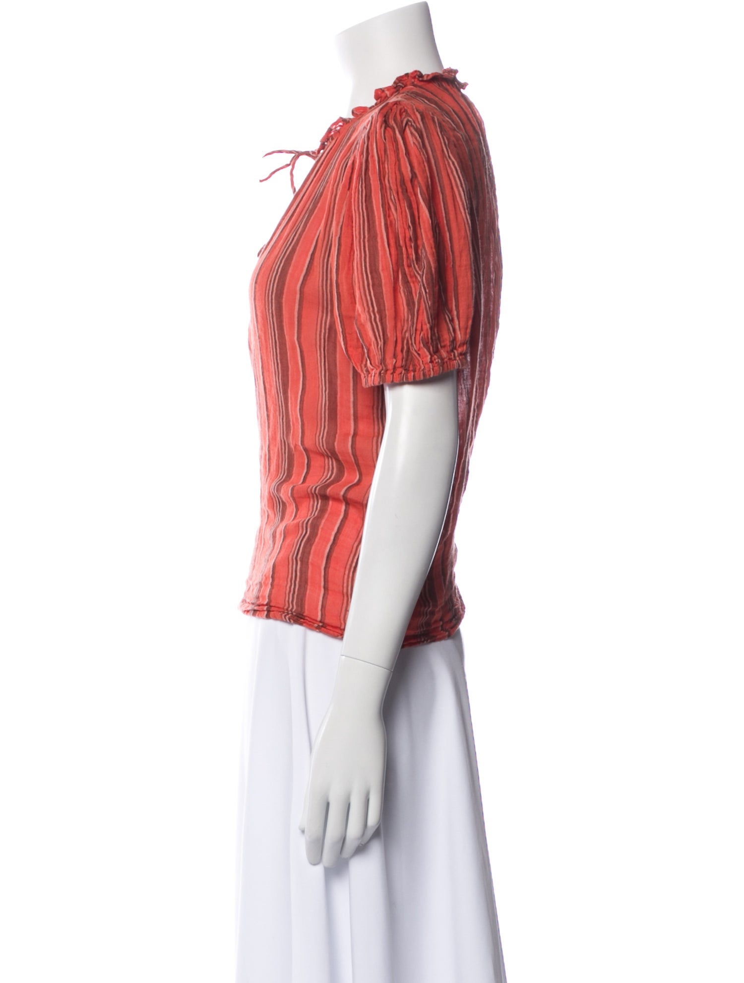 Ulla Johnson Striped Cowl Neck Blouse