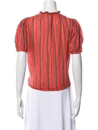 Ulla Johnson Striped Cowl Neck Blouse