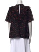 Ulla Johnson Floral Print Crew Neck Blouse