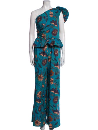 Ulla Johnson Corduroy Floral Print Jumpsuit