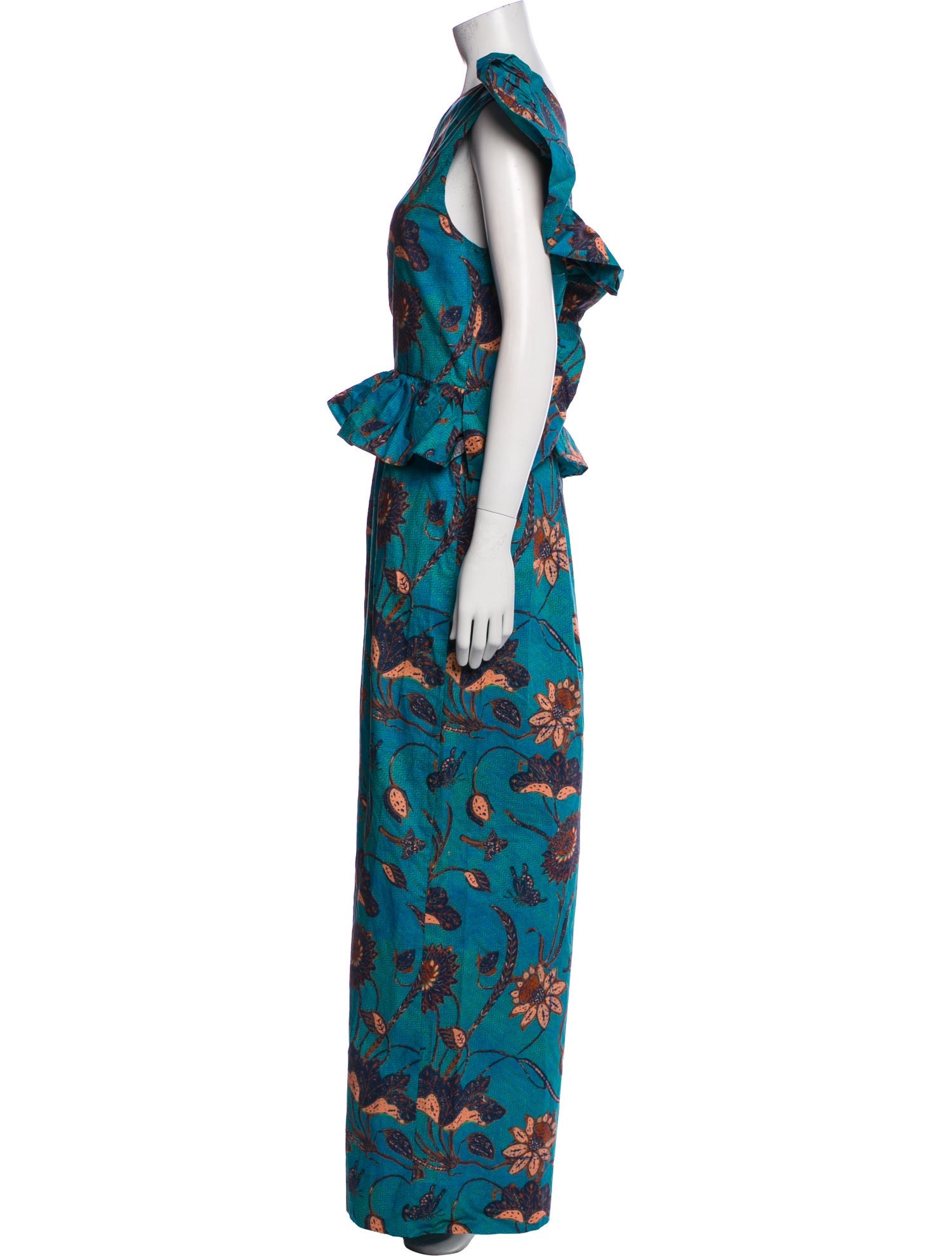 Ulla Johnson Corduroy Floral Print Jumpsuit