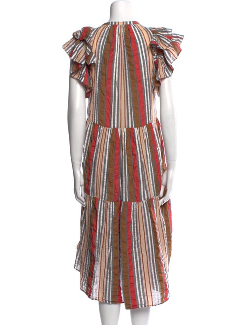 Ulla Johnson Striped Midi Length Dress