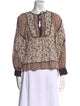 Ulla Johnson Printed Tie Neck Blouse