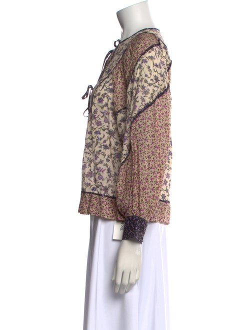 Ulla Johnson Printed Tie Neck Blouse