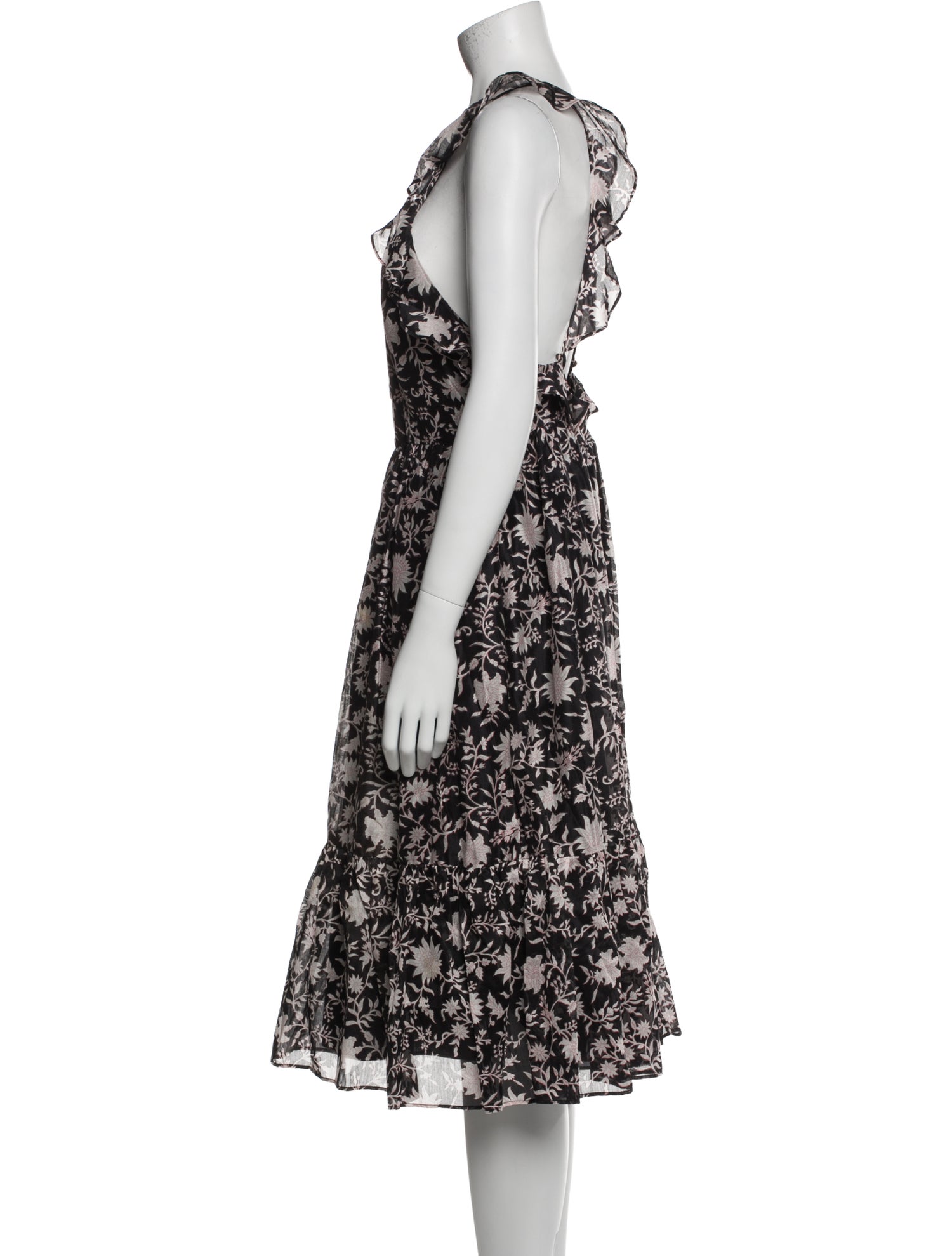 Ulla Johnson Floral Print Midi Length Dress