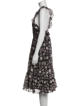 Ulla Johnson Floral Print Midi Length Dress