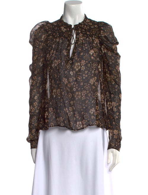 Ulla Johnson Silk Floral Print Blouse