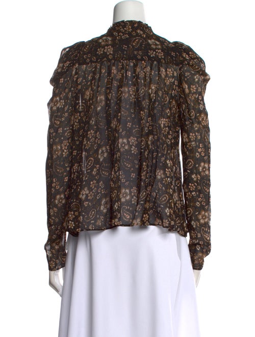 Ulla Johnson Silk Floral Print Blouse