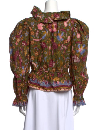Ulla Johnson Printed V-Neck Blouse