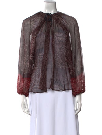 Ulla Johnson Silk Printed Blouse