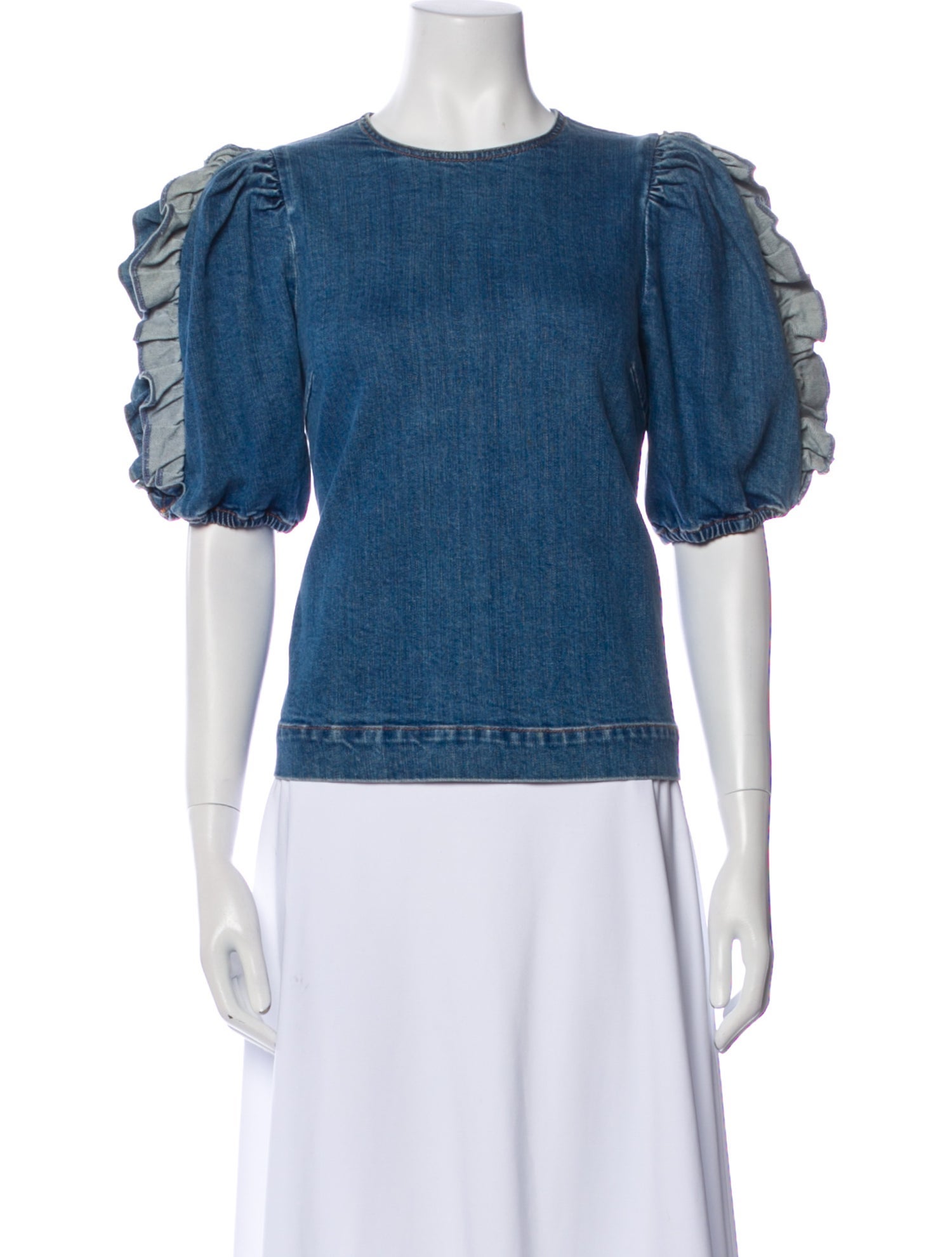 Ulla Johnson Crew Neck Short Sleeve Top