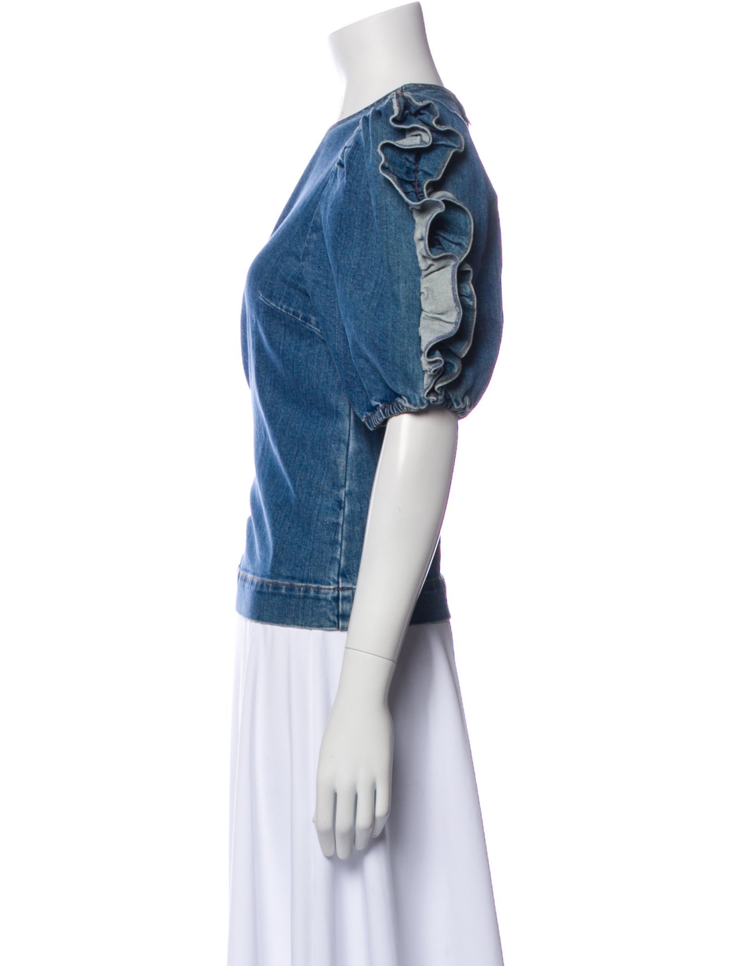 Ulla Johnson Crew Neck Short Sleeve Top