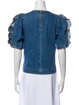 Ulla Johnson Crew Neck Short Sleeve Top