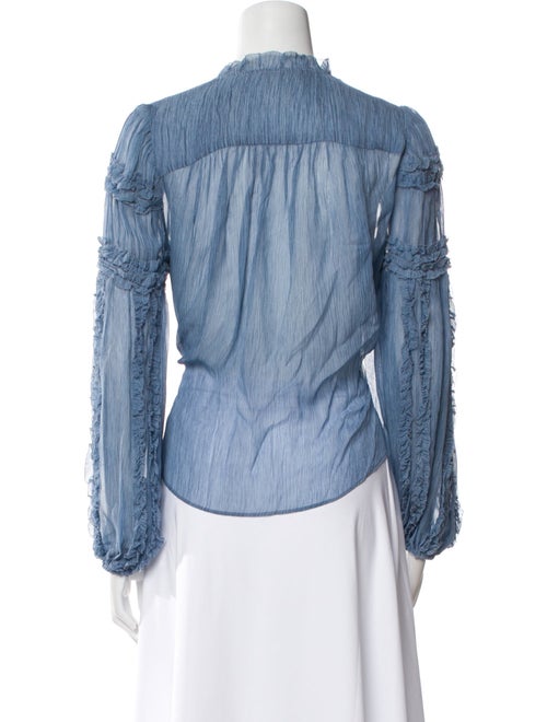 Ulla Johnson Silk V-Neck Button-Up Top