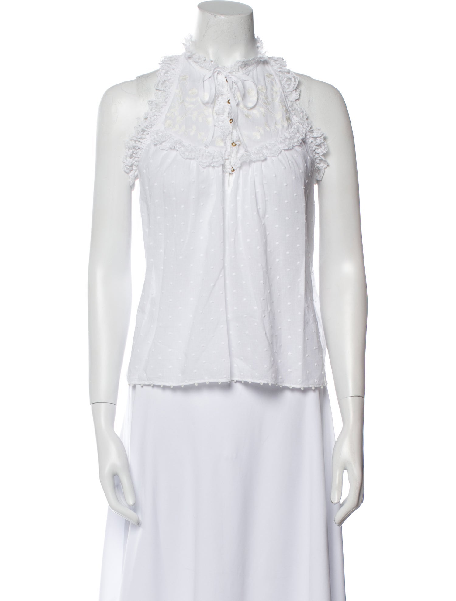 Ulla Johnson Mock Neck Sleeveless Blouse