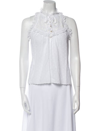 Ulla Johnson Mock Neck Sleeveless Blouse