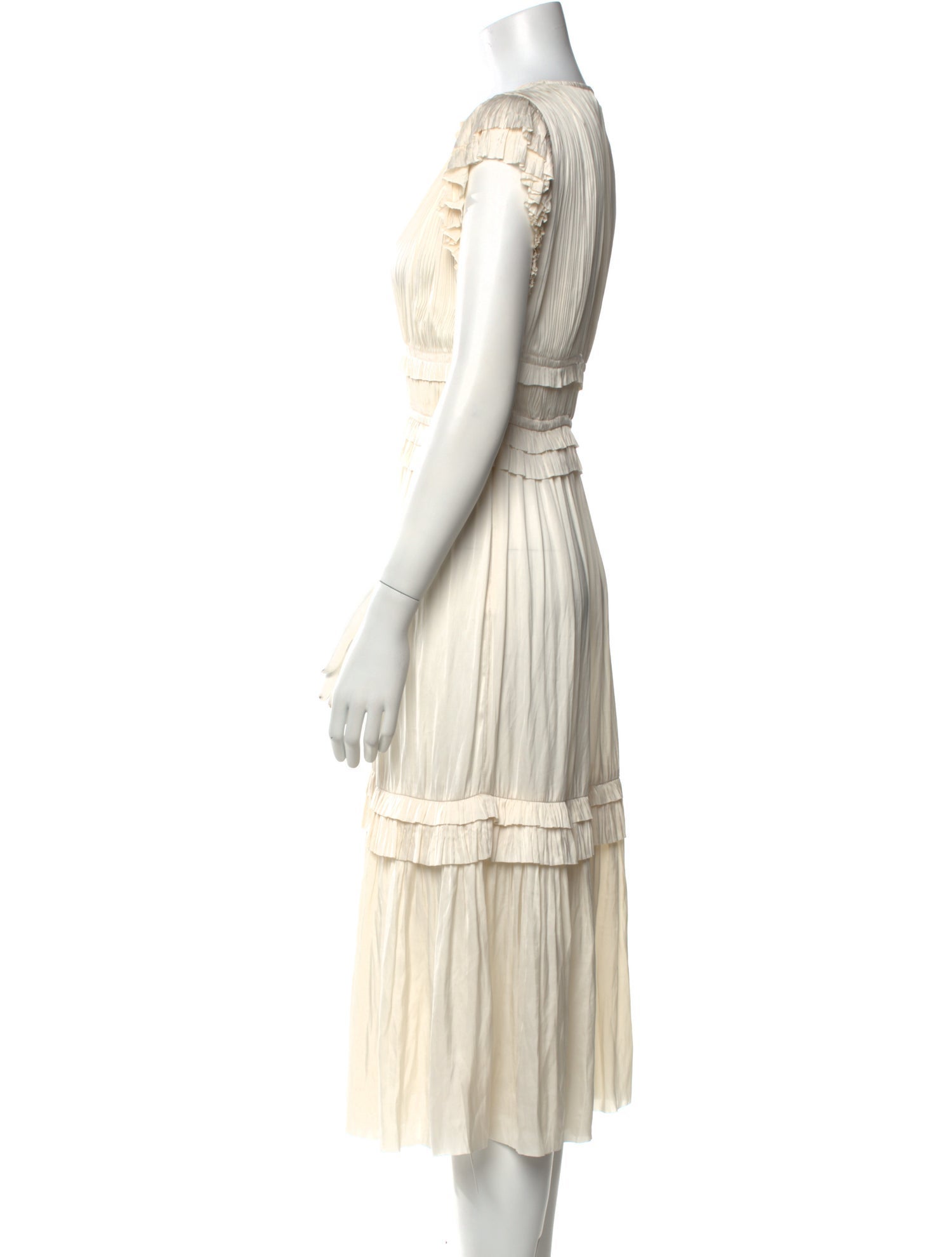 Ulla Johnson V-Neck Midi Length Dress