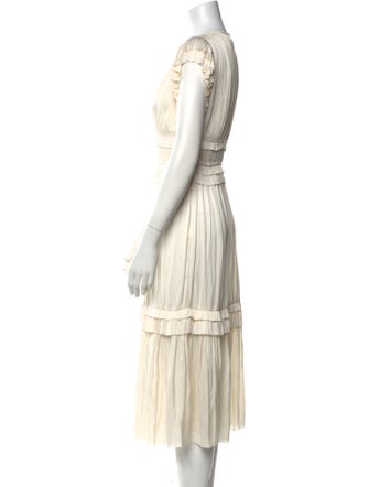 Ulla Johnson V-Neck Midi Length Dress