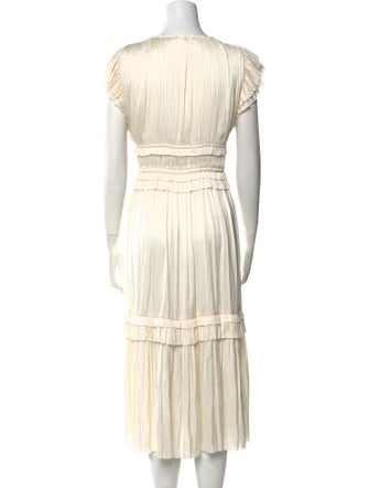 Ulla Johnson V-Neck Midi Length Dress