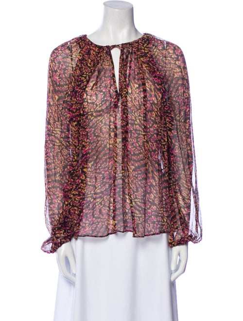 Ulla Johnson Printed V-Neck Blouse