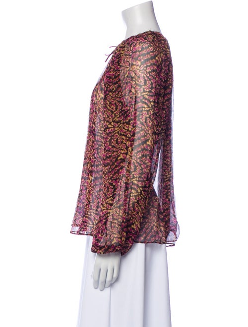Ulla Johnson Printed V-Neck Blouse