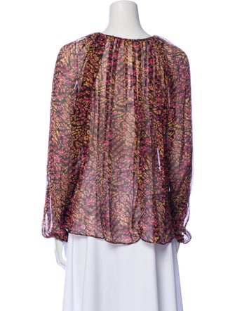 Ulla Johnson Printed V-Neck Blouse