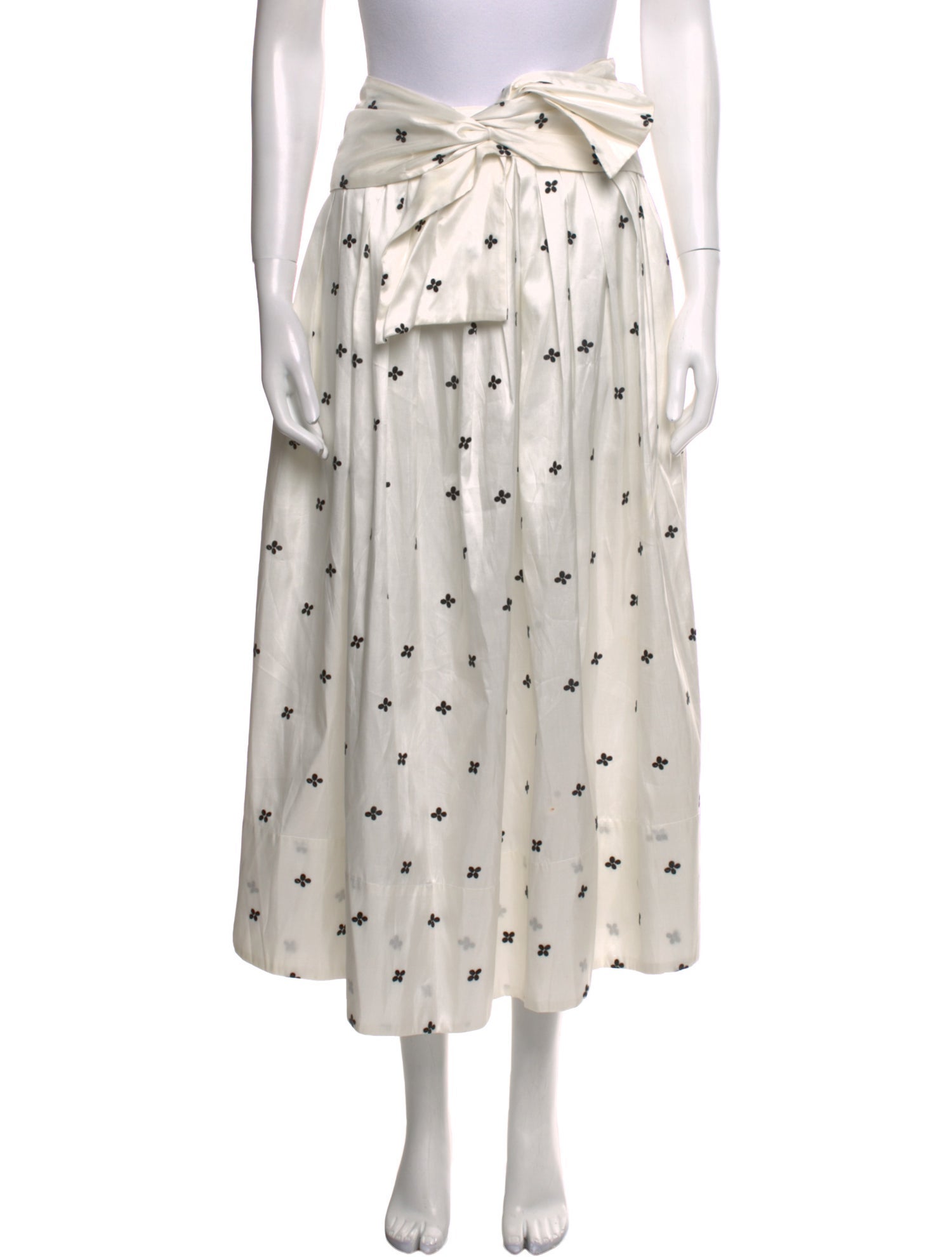 Ulla Johnson Polka Dot Print Midi Length Skirt