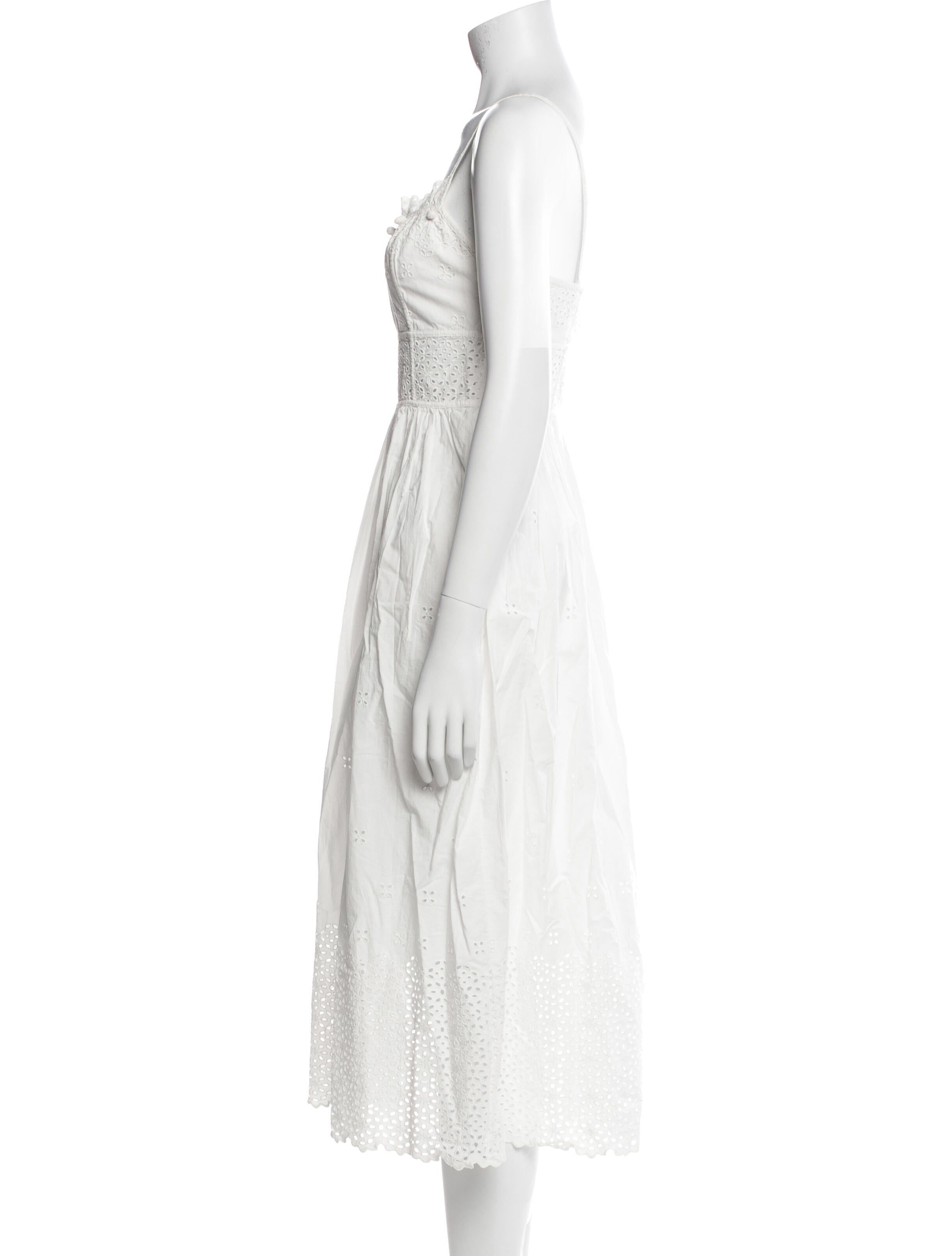 Ulla Johnson Square Neckline Midi Length Dress