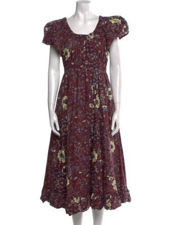 Ulla Johnson Floral Print Long Dress
