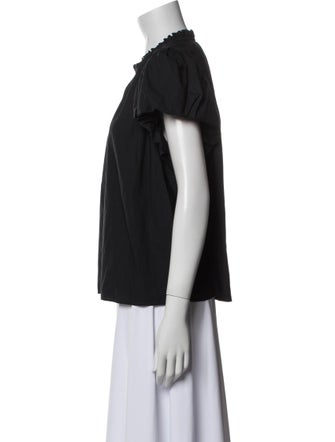 Ulla Johnson V-Neck Short Sleeve Blouse