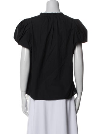 Ulla Johnson V-Neck Short Sleeve Blouse