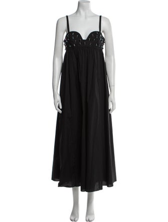 Ulla Johnson Square Neckline Midi Length Dress