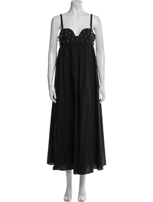Ulla Johnson Square Neckline Midi Length Dress