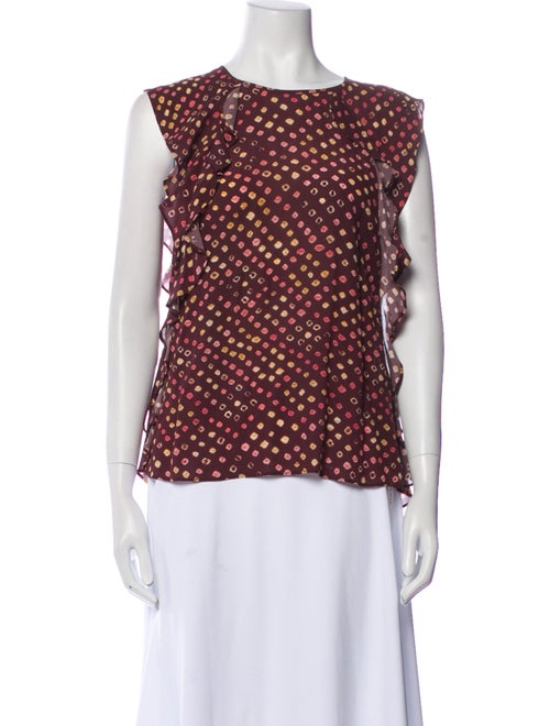 Ulla Johnson Silk Polka Dot Print Blouse
