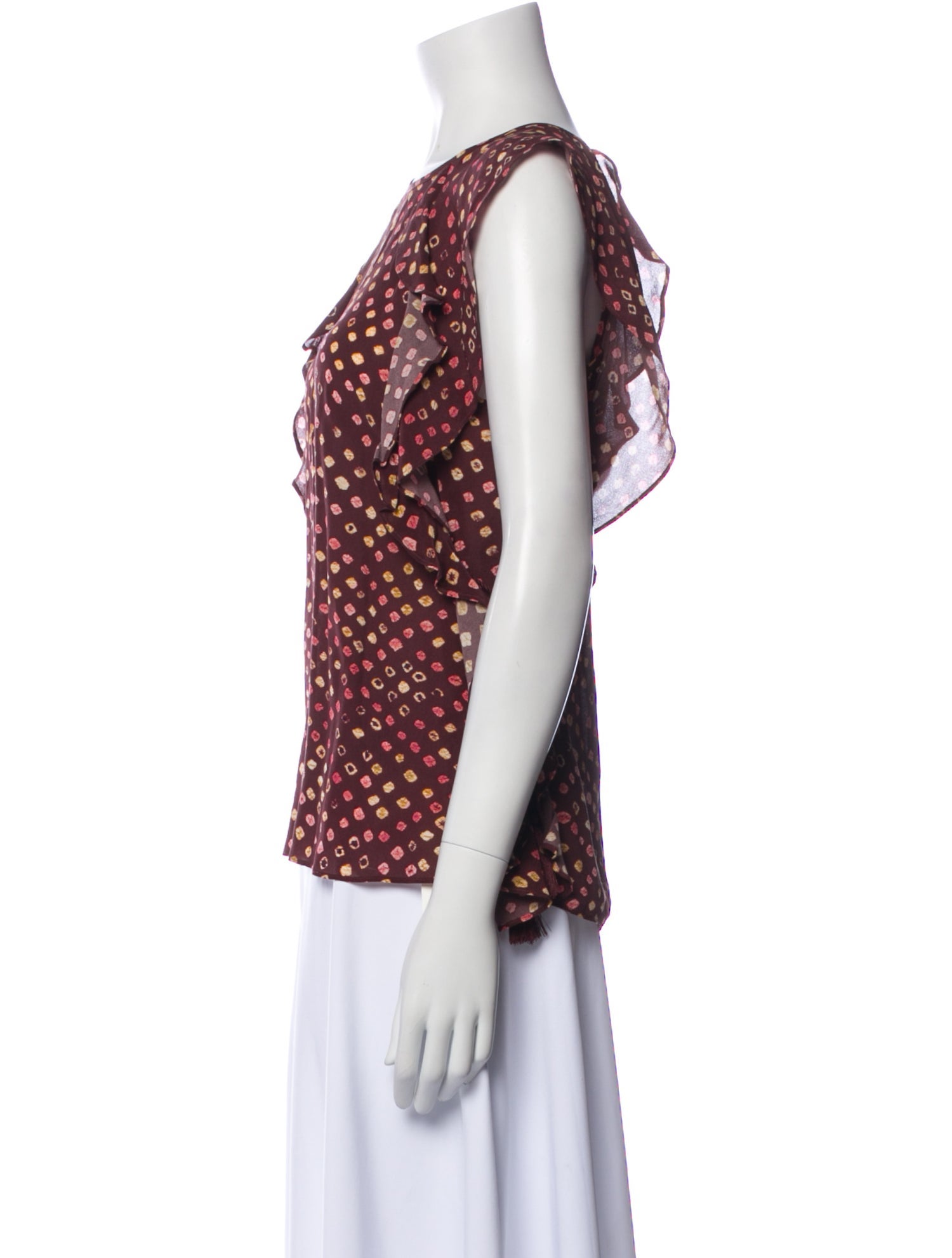 Ulla Johnson Silk Polka Dot Print Blouse