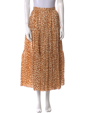 Ulla Johnson Silk Midi Length Skirt