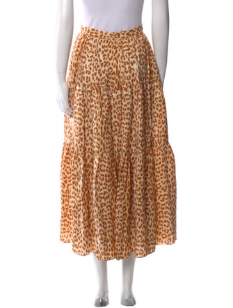 Ulla Johnson Silk Midi Length Skirt