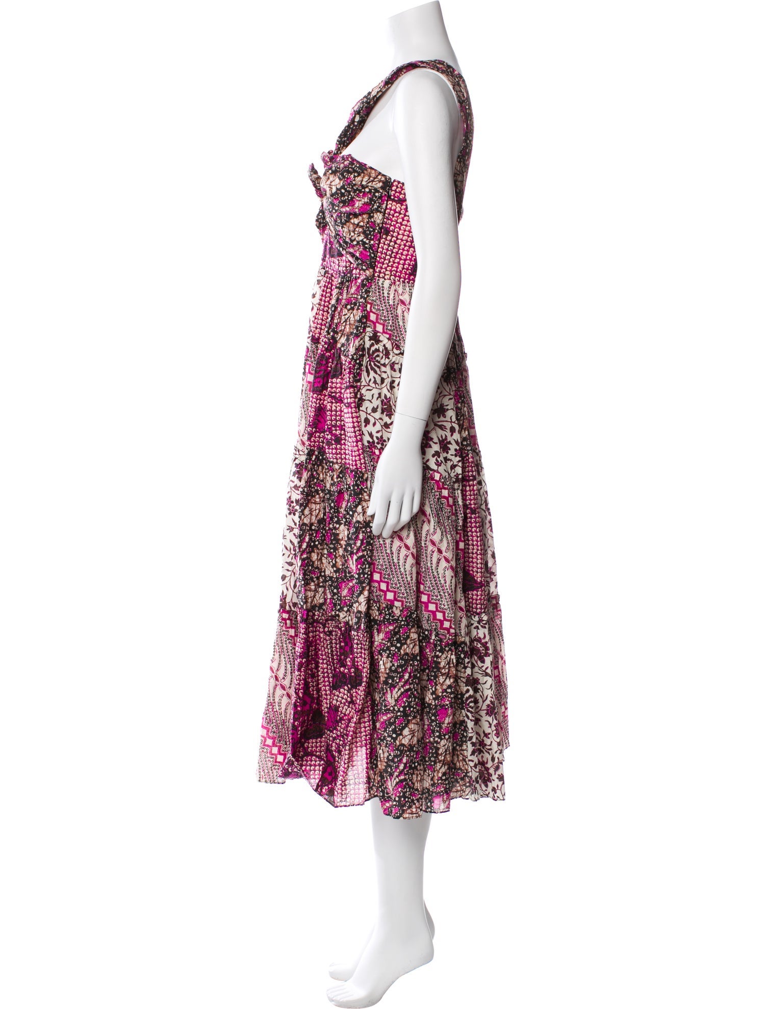 Ulla Johnson Floral Print Midi Length Dress