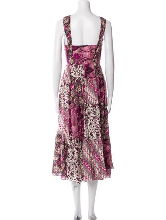 Ulla Johnson Floral Print Midi Length Dress
