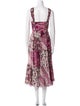 Ulla Johnson Floral Print Midi Length Dress