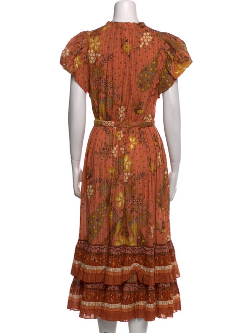 Ulla Johnson Floral Print Midi Length Dress
